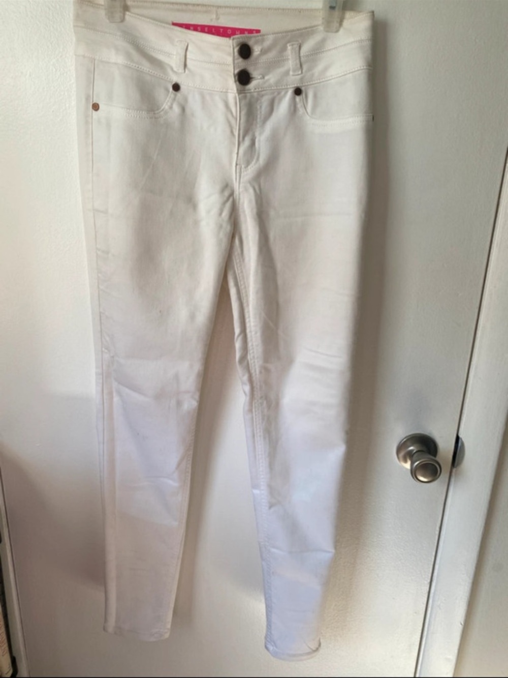Tinseltown White High-Rise Skinny Jeans